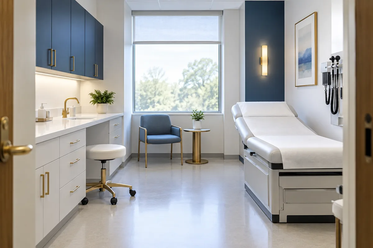 Illustrative medical & healthcare spaces; not an actual client property